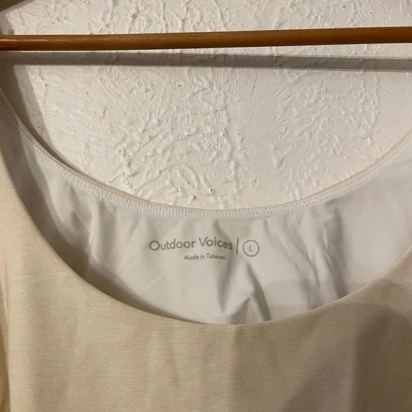 Outdoor Voices Court Dress Cream Mini Size Large - Picture 6 of 9